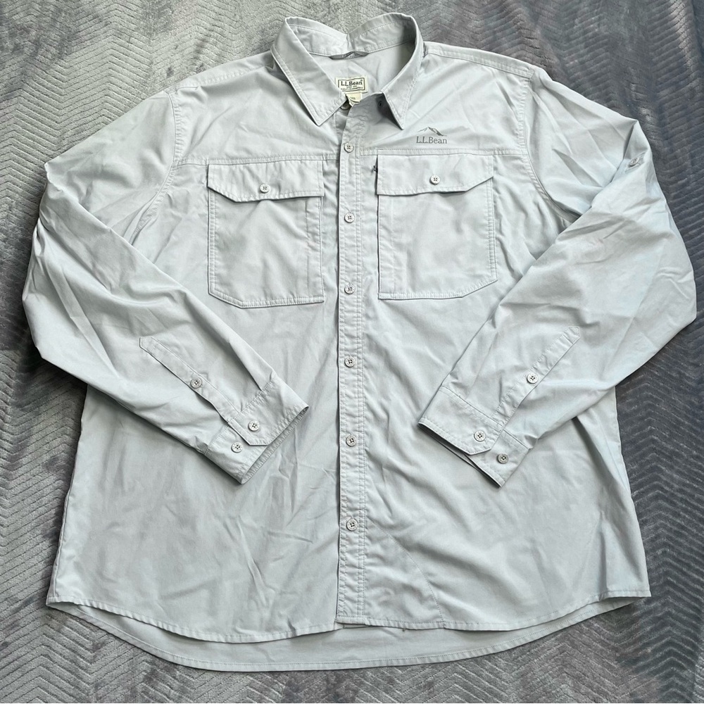 LL Bean Shirt Men’s XXL No Fly Zone Long Sleeve‎ Button Up